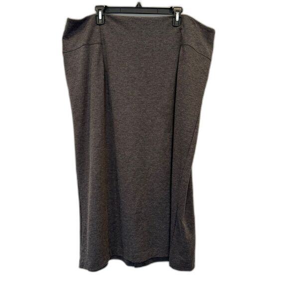 Cato Midi Pencil Skirt Stretch Knit High Waist Office Classic Women 22/24W Gray - Picture 1 of 8